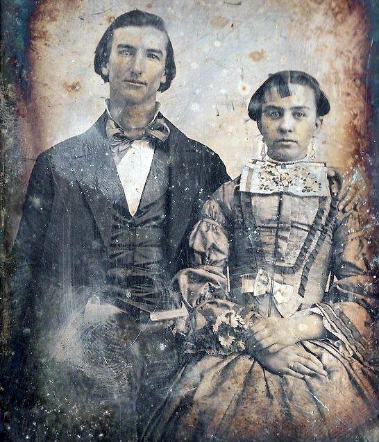 Isaiah Grayson Barbee and Martha Jane Burke Barbee Young Couple